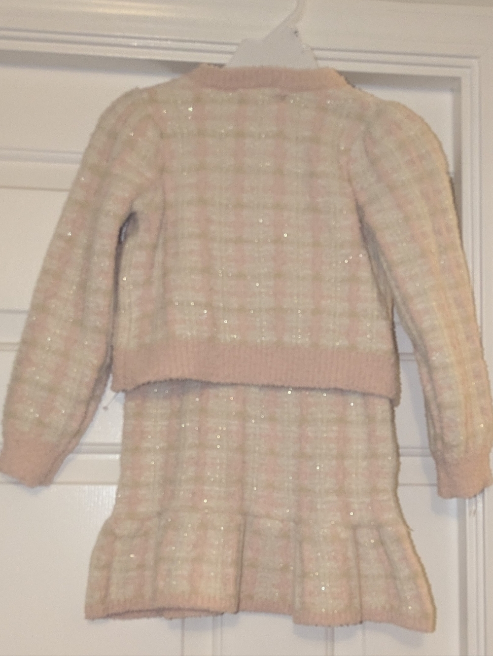 Girls' Sz4 Isaac Mizrahi Pink Soft Tweed-Stye Matching Set, Brand New. - Picture 3 of 11